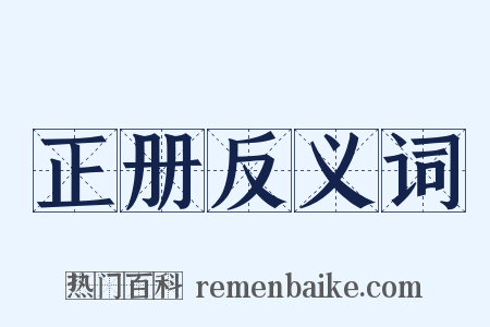 正册反义词是什么意思的图片
